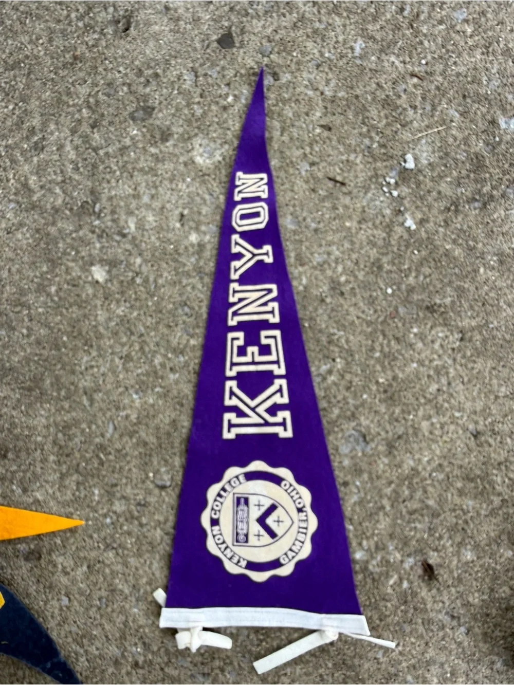 Kenyon college Purple Felt Pennant - School Crest